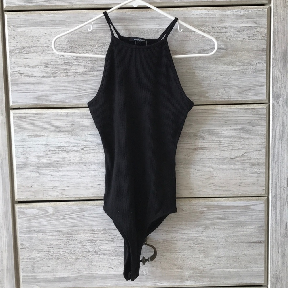 Black tank top bodysuit